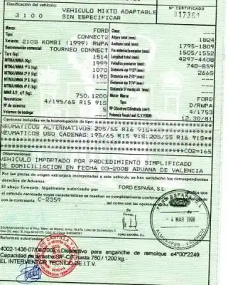 Утилизация автомобиля ford tourneo connect (tc7) 1.8 tdci cat года 2008 питание rwpa Утилизация автомобиля ford tourneo connect (tc7) 1.8 tdci cat года 2008 питание rwpa