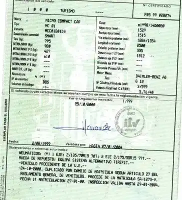 Scrapping Vehicle smart coupe 0.6 turbo cat of the year 2000 powered g12