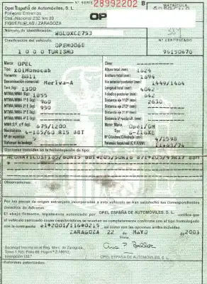 Scrapping Vehicle opel meriva 1.6 16v of the year 2003 powered z16xe