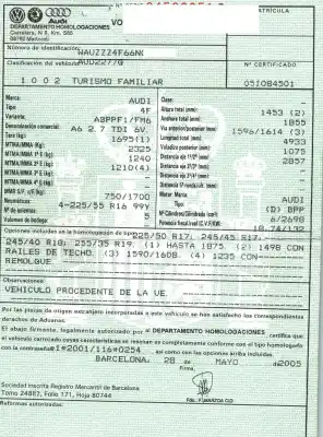 Здавання транспортного засобу audi a6 avant (4f5) 2.7 tdi року 2005 потужний bpp