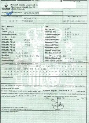 Утилизация автомобиля renault clio ii fase ii (b/cb0) 1.5 dci diesel года 2002 питание k9kb702