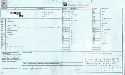 Veículo de Sucata renault laguna iii kte3/ kte30e 3.0 do ano 2014 alimentado k9k r8