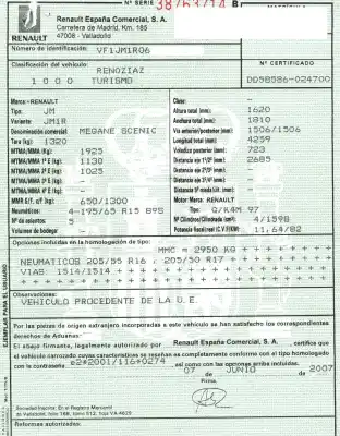 Здавання транспортного засобу renault scénic ii (jm0/1_) 1.6 16v (jm1r) року 2007 потужний k4m9766