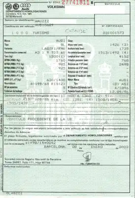 Утилизация автомобиля audi a3 (8l) 1.9 tdi года 2003 питание asz