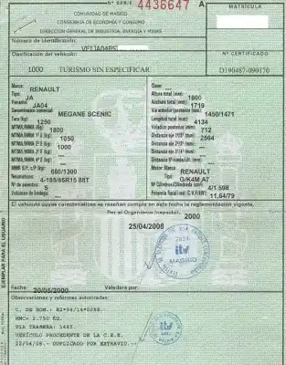 Утилизация автомобиля renault scenic (ja..) 1.6 16v authentique (ja0b/11) года 2000 питание k4ma700