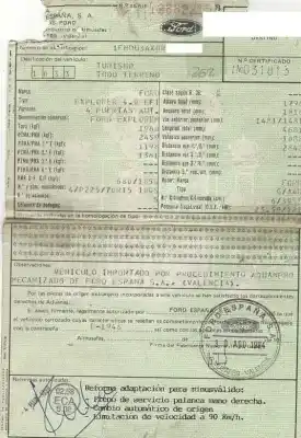 Véhicule à la ferraille ford explorer 4.0 v6 cat de l'année 1994 alimenté a4d