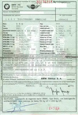 Veículo de Sucata bmw x3 (e83) 3.0 d do ano 2004 alimentado 306d2