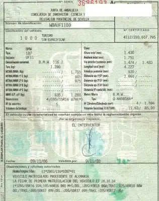 Veicolo di demolizione bmw serie 1 berlina (e81/e87) 1.6 16v cat dell'anno 2004 alimentato n45b16a
