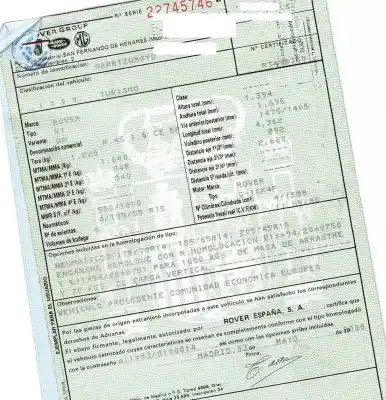 Vehicul casat mg serie 45 (t/rt) 1.6 16v cat al anului 2000 alimentat 16k4f