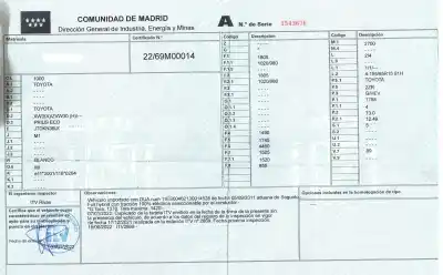 Утилизация автомобиля toyota prius (nhw30) 1.8 16v cat года 2011 питание 2zr
