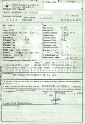 Утилизация автомобиля renault megane i scenic (ja0) 1.9 dti diesel cat года 2001 питание f9qk732