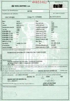 Scrapping Vehicle tata indica * of the year 2011 powered 475si48