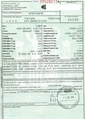 Veículo de Sucata ford focus turnier (cb4) 1.6 16v cat do ano 2008 alimentado g/shda