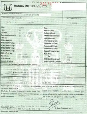 Утилизация автомобиля honda hr-v (gh_) 1.6 16v 4wd (gh2 gh4) года 2001 питание d16w1