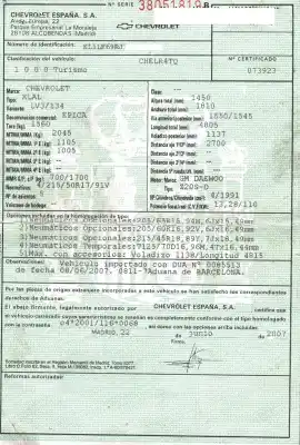 Veículo de Sucata chevrolet epica 2.0 diesel cat do ano 2007 alimentado z20s