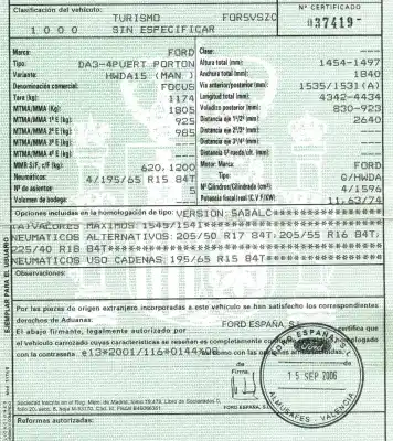 Veículo de Sucata ford focus berlina (cap) 1.6 16v cat do ano 2006 alimentado hwda