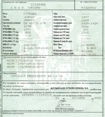 Vehículo de desguace citroen                                            c2 (jm_)                                                                                                                                                                                                                                                   1.4 hdi                                                                                                                                                                                                                                                    del año 2005 con motor 8hz