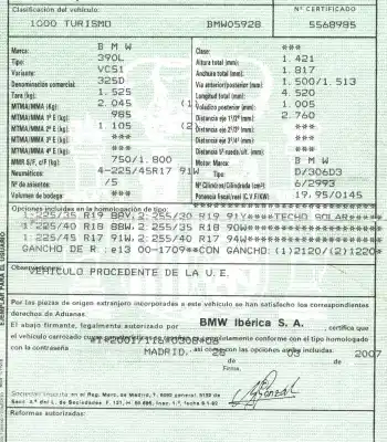 Veículo de Sucata bmw serie 3 berlina (e90) 3.0 turbodiesel cat do ano 2007 alimentado 306d3