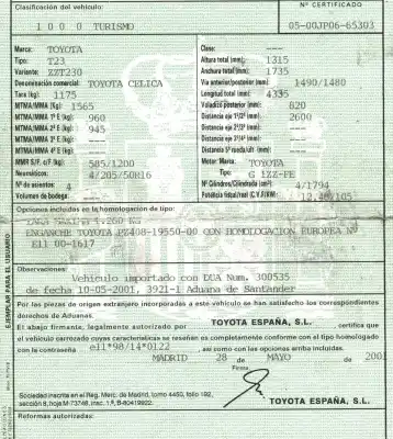 Verschrottungsfahrzeug toyota celica (t23) 1.8 des jahres 2001 angetrieben 1zzfe