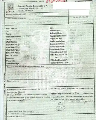 Утилизация автомобиля renault kangoo (f/kc0) 1.5 dci diesel года 2006 питание k9kb702