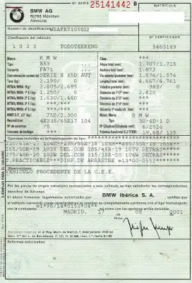 Veículo de Sucata bmw x5 (e53) 3.0d do ano 2001 alimentado 306d1