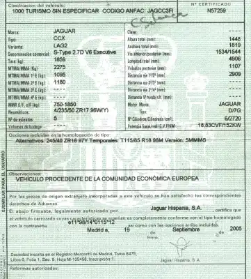 Veículo de Sucata jaguar s-type 2.7 v6 diesel cat do ano 2005 alimentado 7g