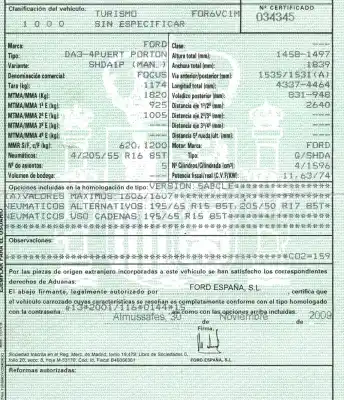 Veículo de Sucata ford focus turnier (cb4) 1.6 16v cat do ano 2009 alimentado shda