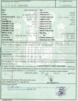 Veículo de Sucata volkswagen golf v plus (1kp) 1.9 do ano 2005 alimentado bkc