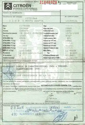 Véhicule à la ferraille citroen c8 2.0 hdi x de l'année 2004 alimenté rht