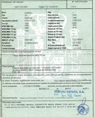 Veículo de Sucata subaru forester (sh_) 2.0 d awd (shh) do ano 2011 alimentado ee20