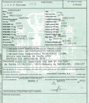 Veículo de Sucata chevrolet captiva 2.0 vcdi lt do ano 2010 alimentado z20s