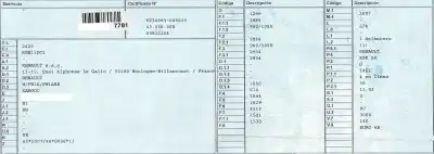 Veículo de Sucata renault kangoo (kc0/1_) 1.5 dci do ano 2011 alimentado k9k a8