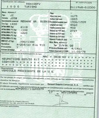 Утилизация автомобиля renault scénic iii (jz0/1_) 1.5 dci года 2009 питание k9kg832