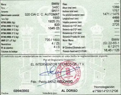 Veículo de Sucata bmw serie 3 coupe (e46) 2.2 24v cat do ano 2000 alimentado 226s1