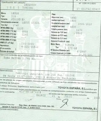 Veículo de Sucata lexus gs300 (jzs160) 3.0 24v cat do ano 2003 alimentado 2jzge