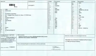 Scrapping Vehicle kia soul i (am) 1.6 crdi 128 of the year 2015 powered d4fb