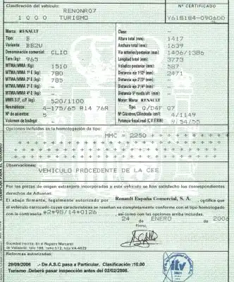 Здавання транспортного засобу renault clio ii fase ii (b/cb0) 1.2 року 2006 потужний d4fg722