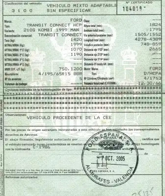 Здавання транспортного засобу ford transit connect (tc7) 1.8 tdci cat року 2005 потужний hcpa