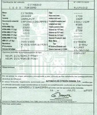 Утилизация автомобиля citroen c4 picasso ii 2.0 bluehdi 135 года 2009 питание rhj