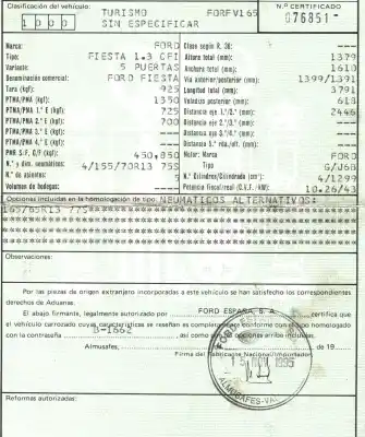 Hurda Aracı ford fiesta iii (gfj) 1.3 cat yılın 1995 güçlü jbb,jbc