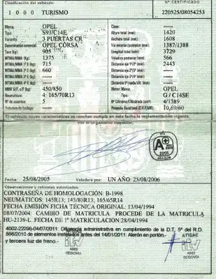Утилизация автомобиля opel corsa d (s07) 1.4 (l08 l68) года 1994 питание c14se