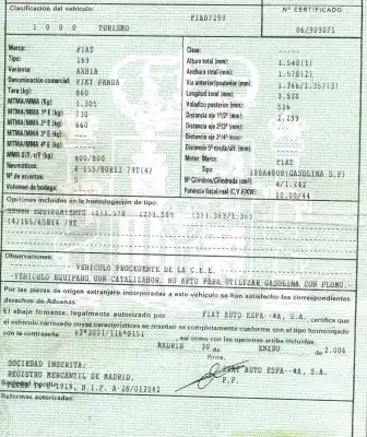 Sloopvoertuig fiat panda (169) 1.2 8v dynamic van het jaar 2006 aangedreven 188a4000