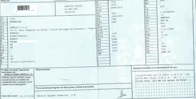 Veículo de Sucata renault kangoo express 1.5 dci do ano 2014 alimentado k9kb608