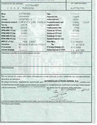 Veicolo di demolizione citroen c4 picasso i monospace (ud_) 1.6 vti 120 dell'anno 2010 alimentato 5f01