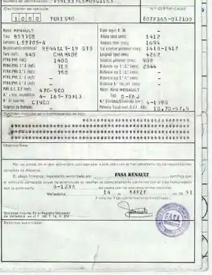 Sloopvoertuig renault 19 ii chamade (l53_) 1.4 van het jaar 1991 aangedreven g-e6j