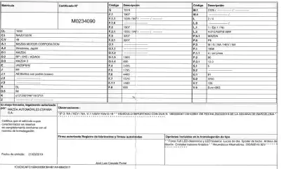 Veicolo di demolizione mazda 3 berlina (bp) evolution dell'anno 2019 alimentato pe