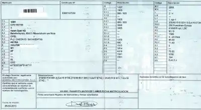 Scrapping Vehicle opel astra j (p10) 1.6 (68) of the year 2013 powered a16xer