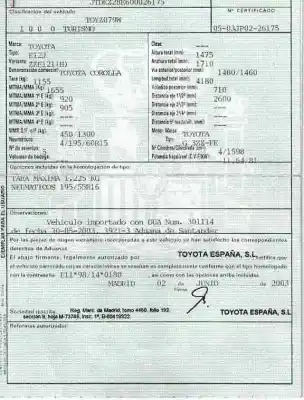 Scrapping Vehicle toyota corolla (e12) 1.6 16v of the year 2003 powered 3zzfe