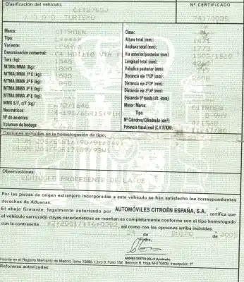 Veículo de Sucata citroen c4 berlina vtr plus do ano 2005 alimentado 9hy