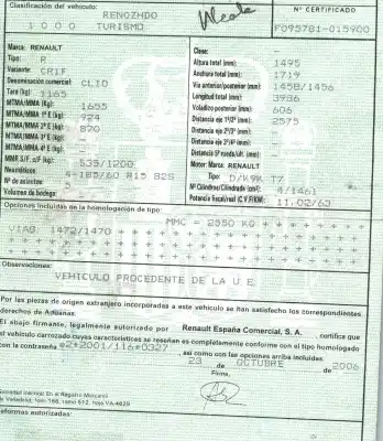 Здавання транспортного засобу renault clio iii 1.5 dci diesel cat року 2006 потужний k9kt766